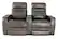 Front. RowOne - Cortes Straight Row Leather Power Recline Home Theater Seating 2-Chair - Gray.