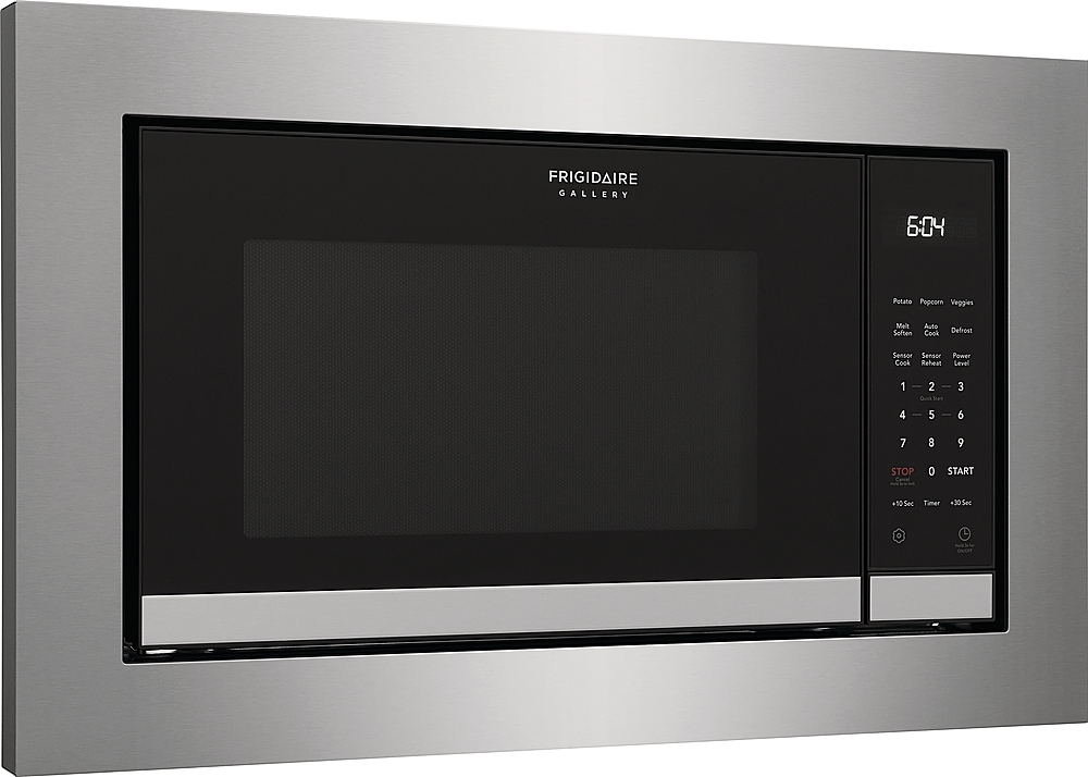 Left View: Bertazzoni - 2.0 Cu. Ft. Built-In Microwave Drawer with 11 power levels, it has useful preset popcorn, defrost & keep warm functions. - Stainless steel