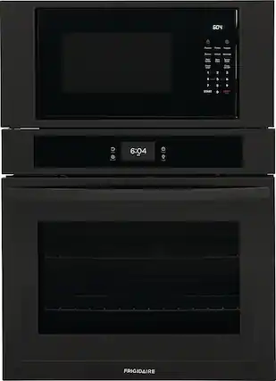 Front. Frigidaire - 30" Electric Microwave Combination Oven with Fan Convection - Black.