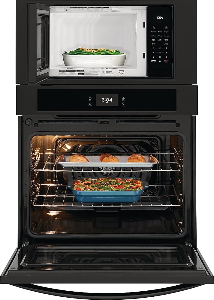 Alt View 11. Frigidaire - 30" Electric Microwave Combination Oven with Fan Convection - Black.