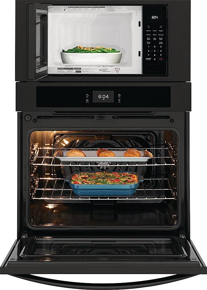 Alt View 11. Frigidaire - 30" Electric Microwave Combination Oven with Fan Convection - Black.