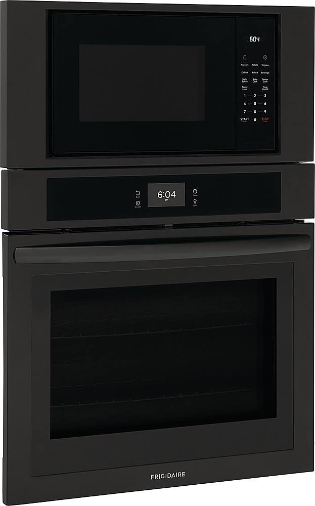 Left. Frigidaire - 30" Electric Microwave Combination Oven with Fan Convection - Black.