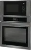 Angle. Frigidaire - 30" Electric Microwave Combination Oven with Fan Convection - Black Stainless Steel.