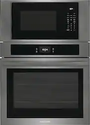 Frigidaire - 30" Electric Microwave Combination Oven with Fan Convection - Black Stainless Steel - Front_Zoom
