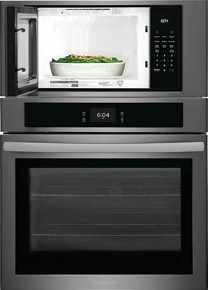 Alt View 11. Frigidaire - 30" Electric Microwave Combination Oven with Fan Convection - Black Stainless Steel.