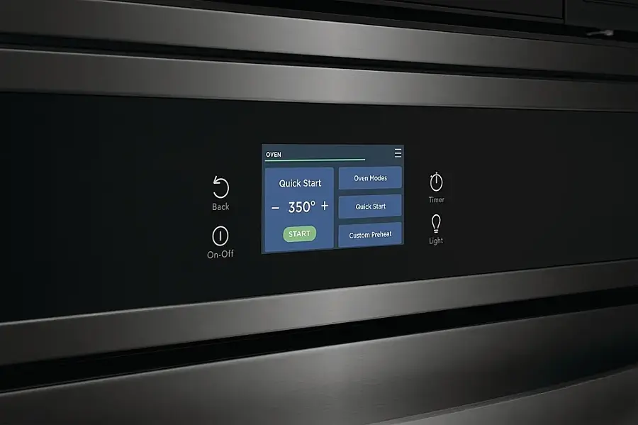 Alt View 16. Frigidaire - 30" Electric Microwave Combination Oven with Fan Convection - Black Stainless Steel.