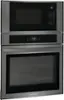 Left. Frigidaire - 30" Electric Microwave Combination Oven with Fan Convection - Black Stainless Steel.