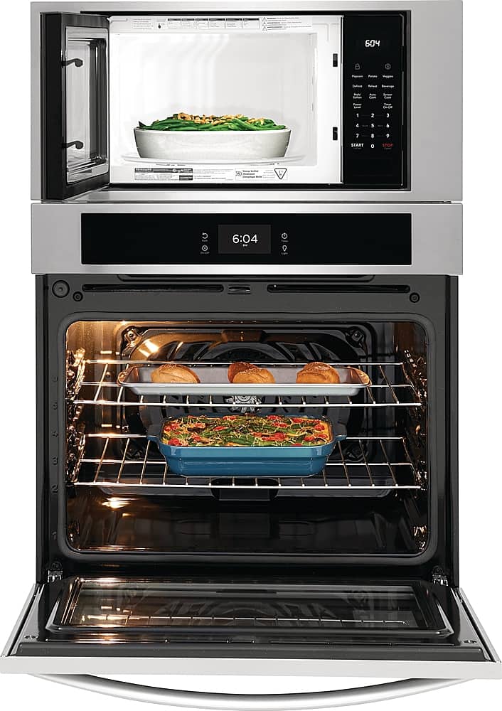 Alt View 19. Frigidaire - 30" Electric Microwave Combination Oven with Fan Convection - Stainless Steel.