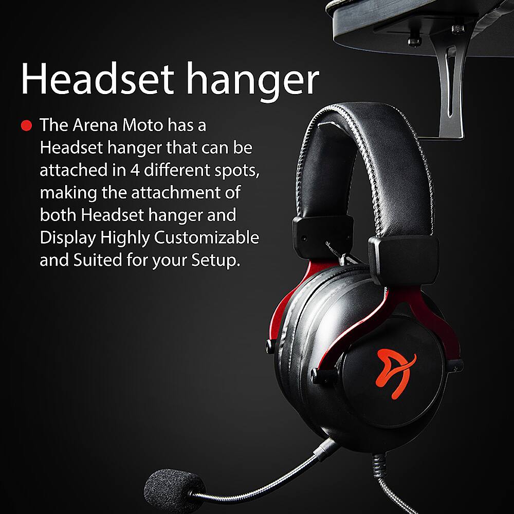 Alt View 38. Arozzi - Arena Moto Motorized Desk - Black.