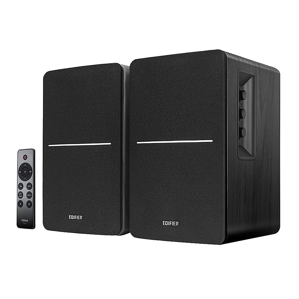 Edifier - R1280DBs Powered Bluetooth Computer Speakers, Bookshelf Speakers - 42W RMS - Soundfield Spacializer - Studio Monitors - Black - Front_Zoom