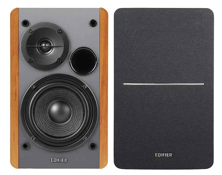Alt View 11. Edifier - R1280Ts Powered Computer Speakers, Bookshelf Speakers - 2.0 Stereo Soundfield Spacializer Studio Monitor - 42 Watts RMS - Wood.
