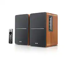 Front. Edifier - R1280DBs Powered Bluetooth Computer Speakers, Bookshelf Speakers - 42W RMS - Soundfield Spacializer - Studio Monitors - Wood.