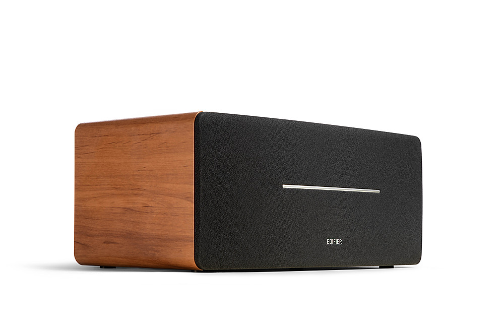 Back View: Edifier - D12 Integrated Desktop Stereo Speaker - Wood