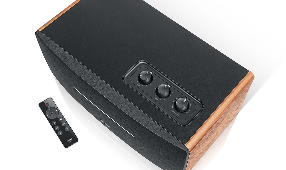 Alt View 11. Edifier - D12 Integrated Desktop Stereo Speaker - Wood.