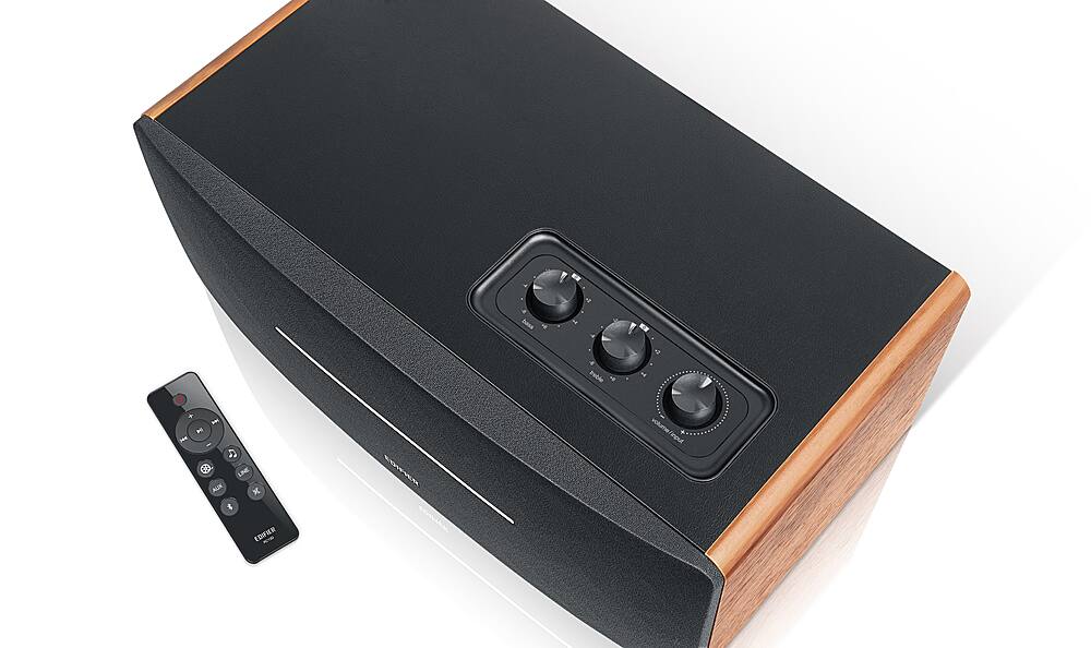 Alt View 11. Edifier - D12 Integrated Desktop Stereo Speaker - Wood.