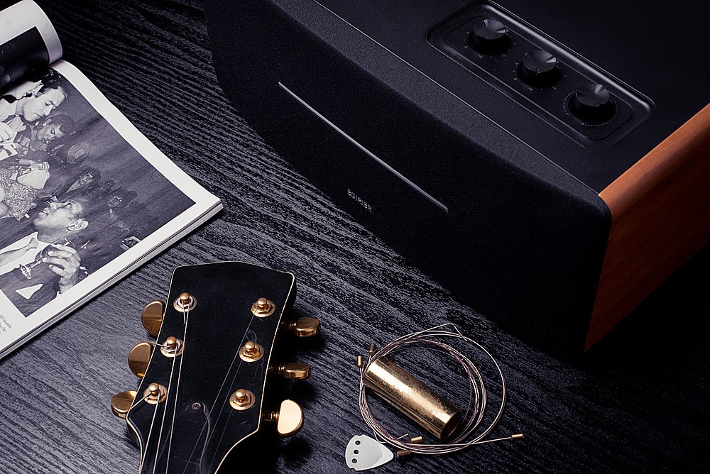 Alt View 15. Edifier - D12 Integrated Desktop Stereo Speaker - Wood.