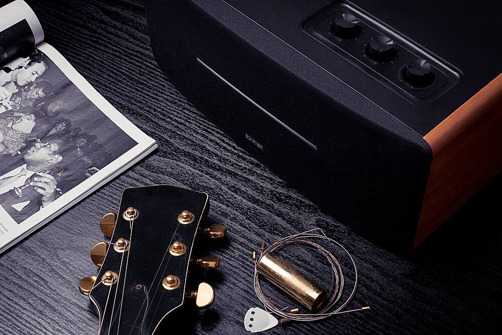 Alt View 15. Edifier - D12 Integrated Desktop Stereo Speaker - Wood.