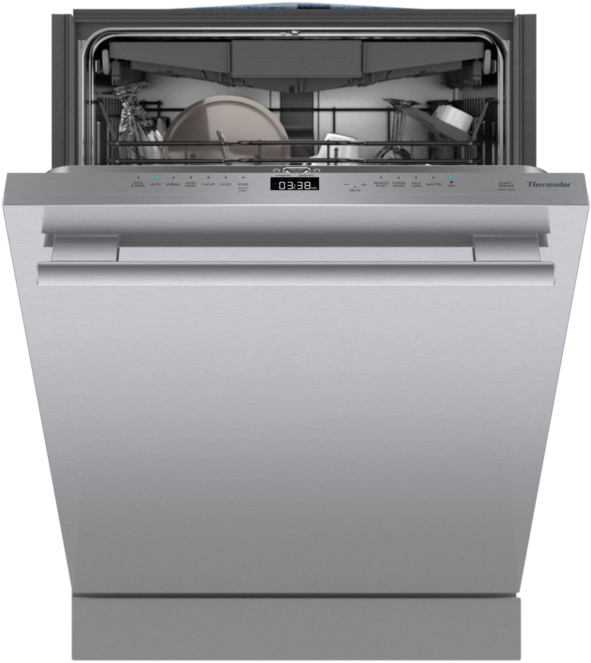 Alt View 2. Thermador - Sapphire 24" Top Control Smart Built-In Stainless Steel Tub Dishwasher with 3rd Rack and Masterpiece Handle, 44 dba - Stainless Steel.