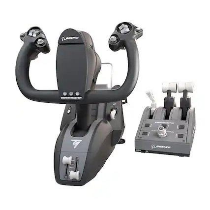 Front. Thrustmaster - TCA Yoke Pack Boeing Edition for Xbox Series X|S, Xbox One, PC - Black.