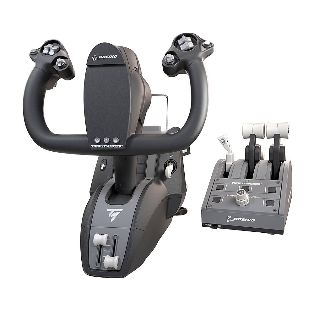 Front. Thrustmaster - TCA Yoke Pack Boeing Edition for Xbox Series X|S, Xbox One, PC - Black.
