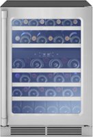 Zephyr - Presrv Pro 24 in. 45-Bottle Dual Zone Wine Cooler - Stainless steel and glass - Front_Zoom