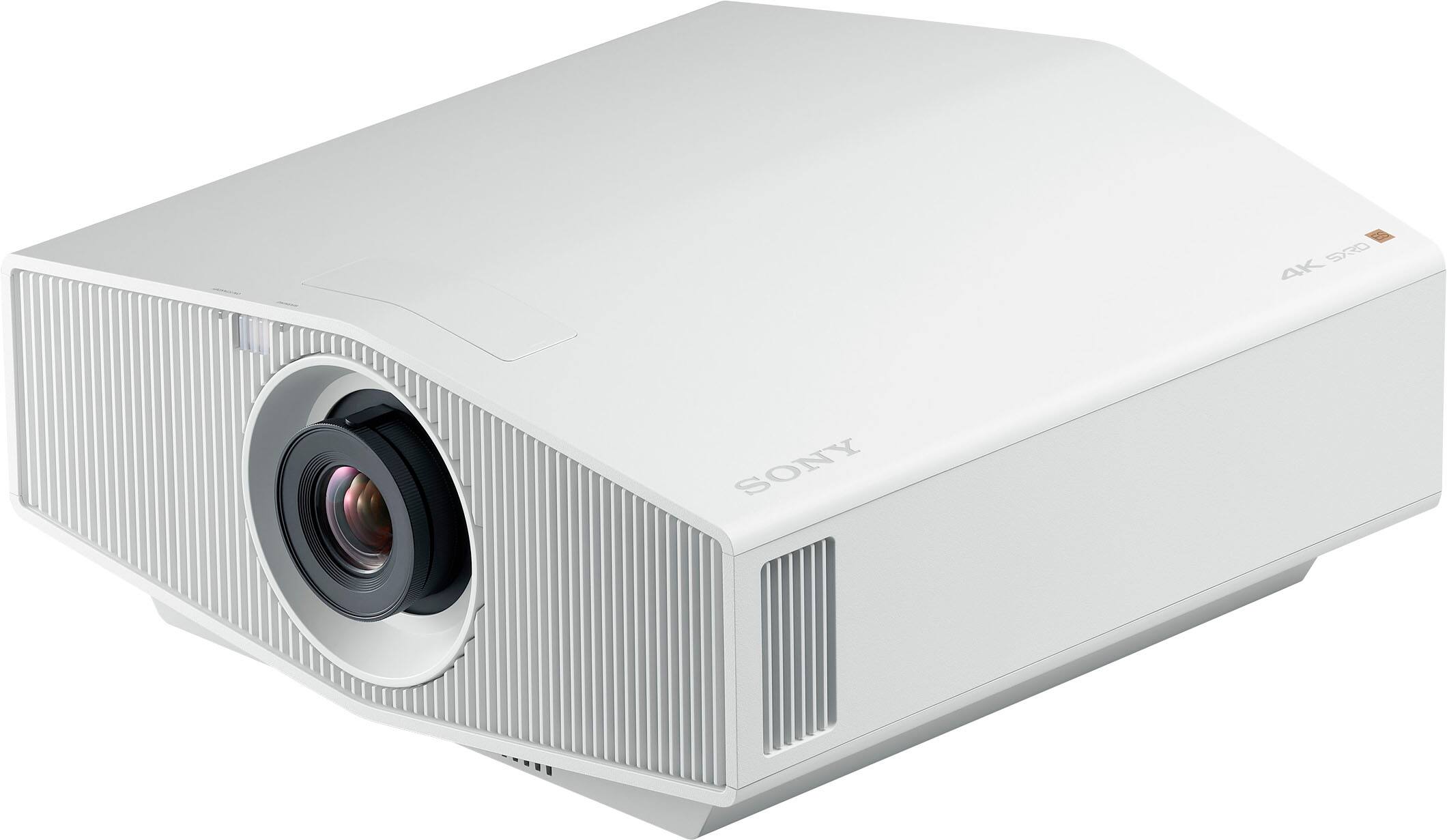 Left. Sony - VPLXW5000ES 4K HDR Laser Home Theater Projector with Native 4K SXRD Panel - White.
