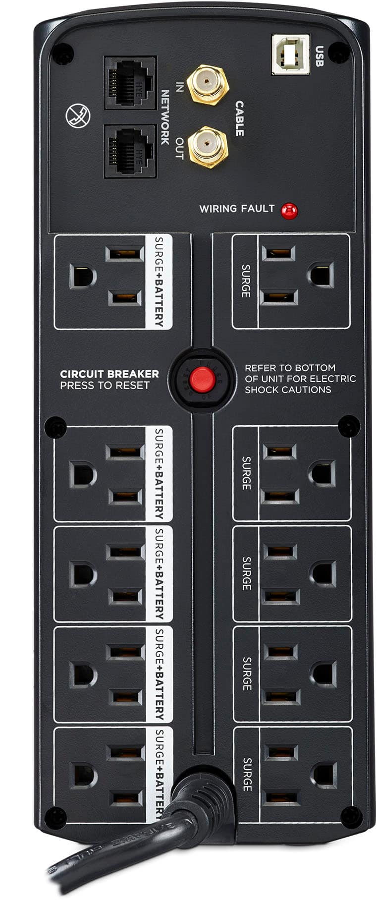 Alt View 12. CyberPower - LX1500GU3 Battery Backup UPS Systems - Black.
