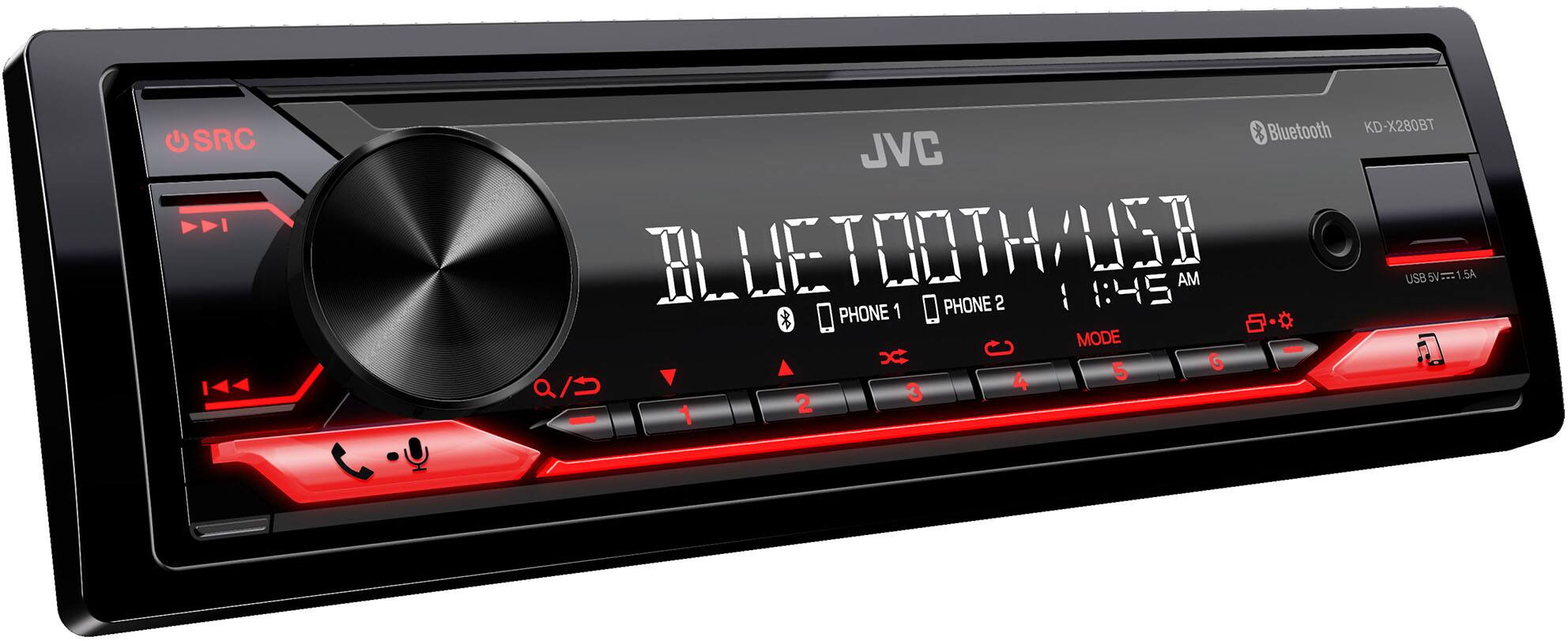 Angle. JVC - Bluetooth Digital Media (DM) Receiver with Detachable Faceplate and USB Rapid Charge - Black.