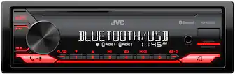 Front. JVC - Bluetooth Digital Media (DM) Receiver with Detachable Faceplate and USB Rapid Charge - Black.