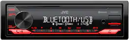 JVC - Bluetooth Digital Media (DM) Receiver with Detachable Faceplate and USB Rapid Charge - Black