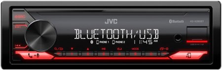 JVC - Bluetooth Digital Media (DM) Receiver with Detachable Faceplate and USB Rapid Charge - Black