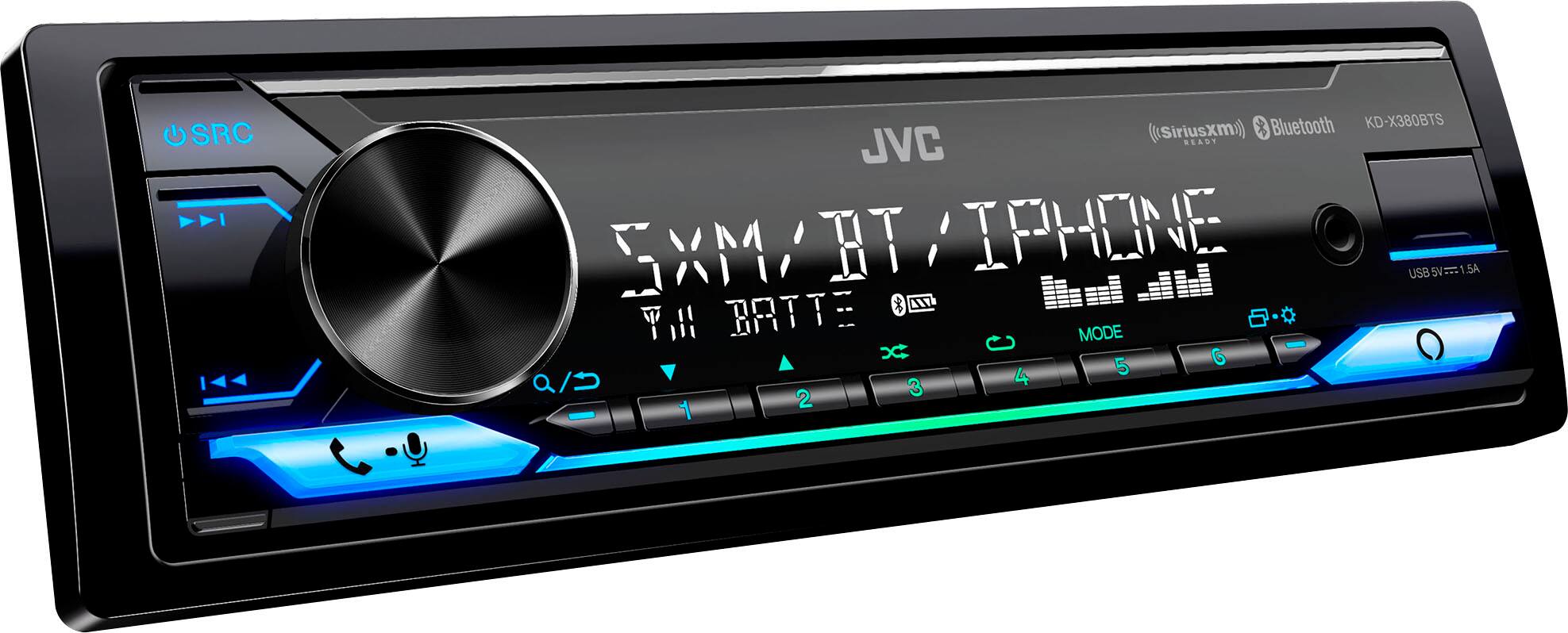 Angle. JVC - In-Dash Digital Media Receiver - Built-in Bluetooth - Satellite Radio-ready with Detachable Faceplate - Black.
