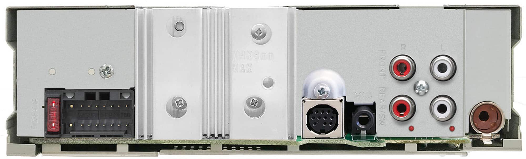 Back. JVC - Bluetooth CD Receiver with Alexa Built-In and USB Rapid Charge, Satellite Rado Ready - Black.