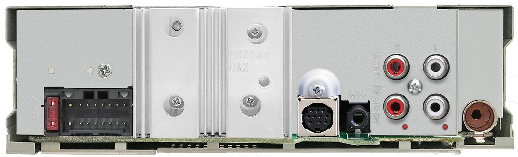 Back. JVC - Bluetooth CD Receiver with Alexa Built-In and USB Rapid Charge, Satellite Rado Ready - Black.