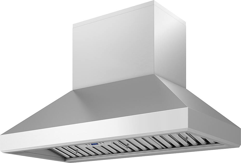 Angle. Zephyr - Titan 54 in. 750 CFM Wall Mount Range Hood with LED Light - Stainless Steel.