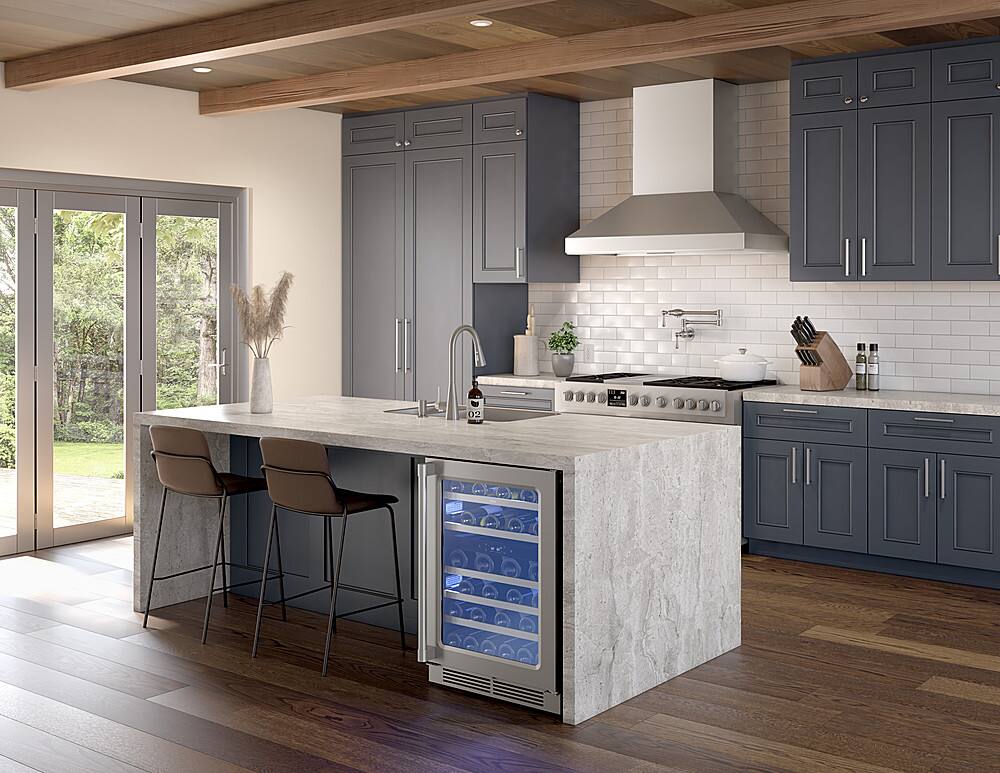 Alt View 13. Zephyr - Titan 36 in. 750 CFM Wall Mount Range Hood with LED Light - Stainless Steel.