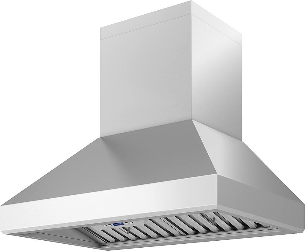 Angle. Zephyr - Titan 42 in. 750 CFM Wall Mount Range Hood with LED Light - Stainless Steel.