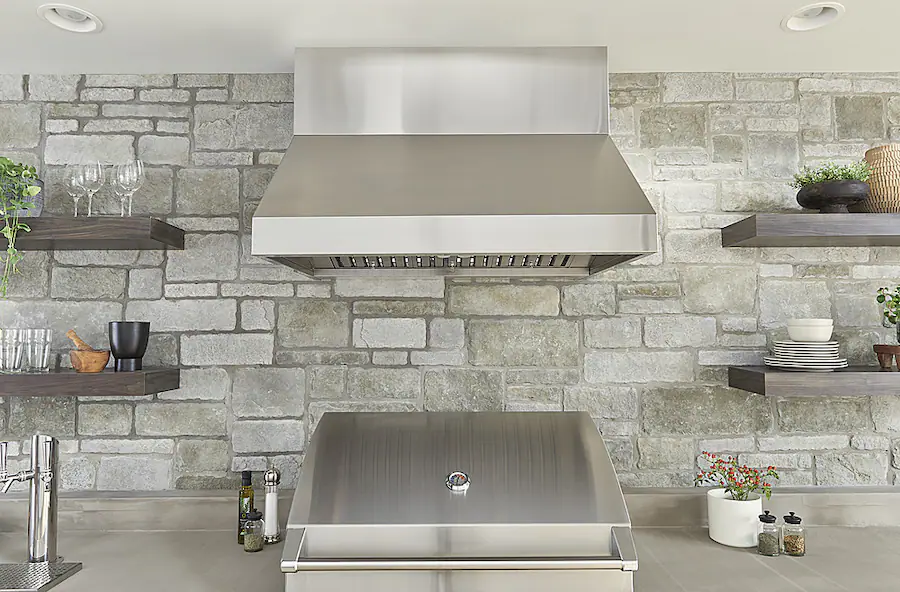 Capture Distance Hood Zephyr 48 inches Externally Vented Wall Range Hood Stainless Steel ...