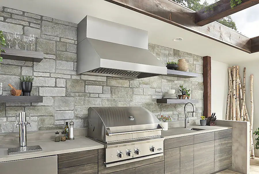 Capture Distance Hood Zephyr 48 inches Externally Vented Wall Range Hood Stainless Steel ...