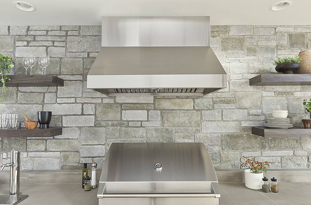 Alt View 11. Zephyr - Cypress 36 in. 1200 CFM Wall Mount Range Hood with LED Light - Stainless Steel.
