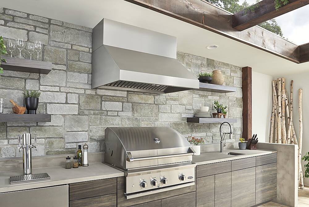 Alt View 12. Zephyr - Cypress 54 in. 1200 CFM Wall Mount Range Hood with LED Light - Stainless Steel.