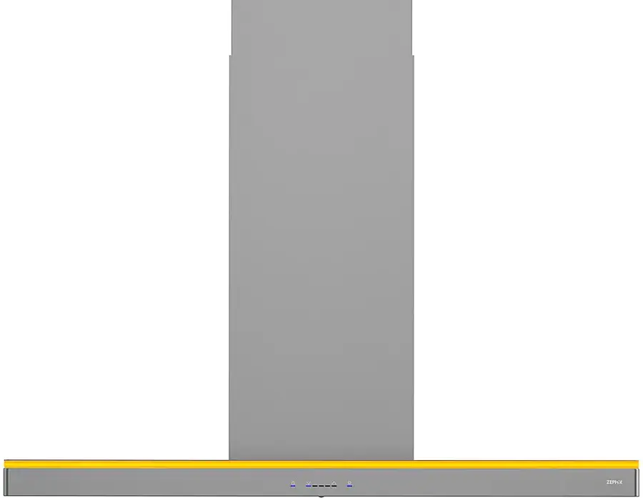 Alt View 18. Zephyr - Luce 36 in. 600 CFM Island Mount Range Hood with LED Light - Stainless Steel.