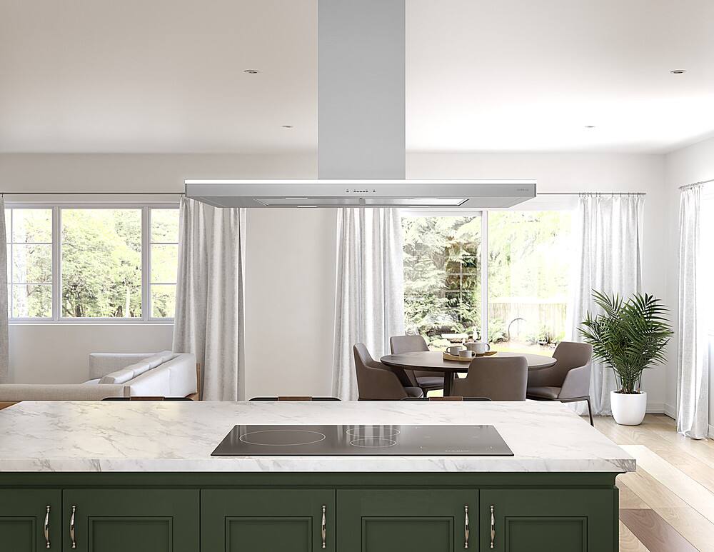 Alt View 20. Zephyr - Luce 36 in. 600 CFM Island Mount Range Hood with LED Light - Stainless Steel.