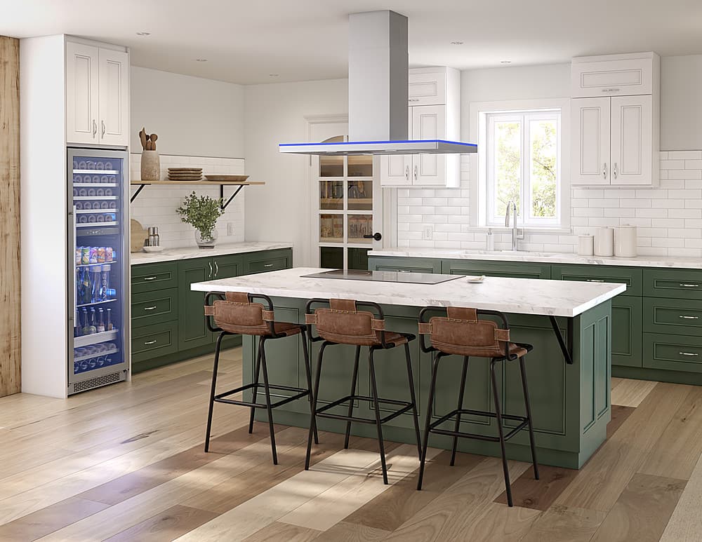 Alt View 23. Zephyr - Luce 36 in. 600 CFM Island Mount Range Hood with LED Light - Stainless Steel.