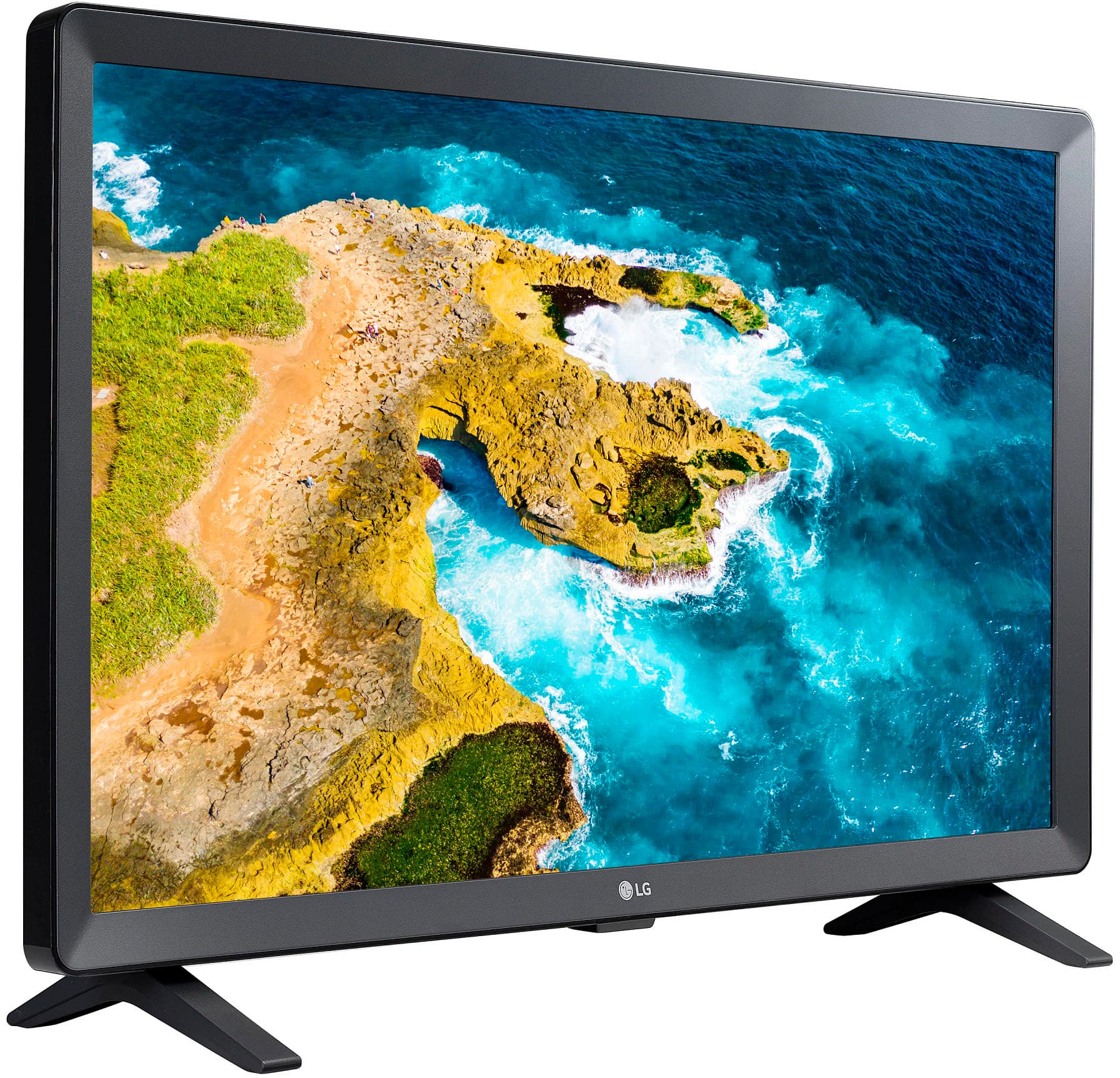 Back. LG - 24” Class LED HD Smart TV with webOS - Black.
