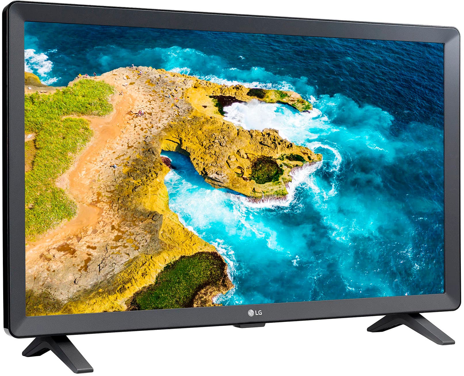 Left. LG - 24” Class LED HD Smart TV with webOS - Black.