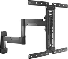 Rocketfish™ - Full-Motion TV Wall Mount for Most 32”-55” TVs - Black - Front_Zoom