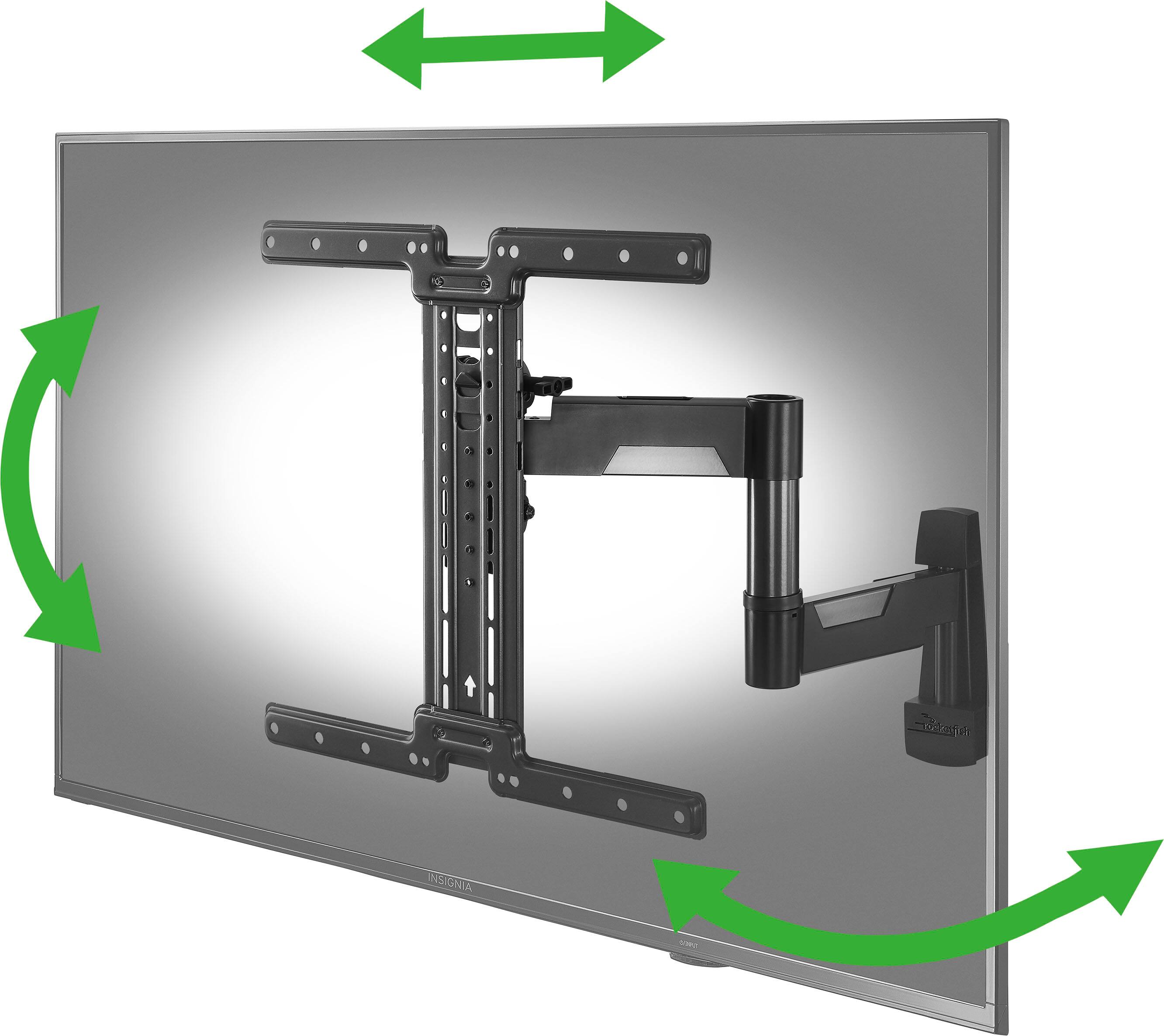 Alt View 11. Rocketfish™ - Full-Motion TV Wall Mount for Most 32”-55” TVs - Black.