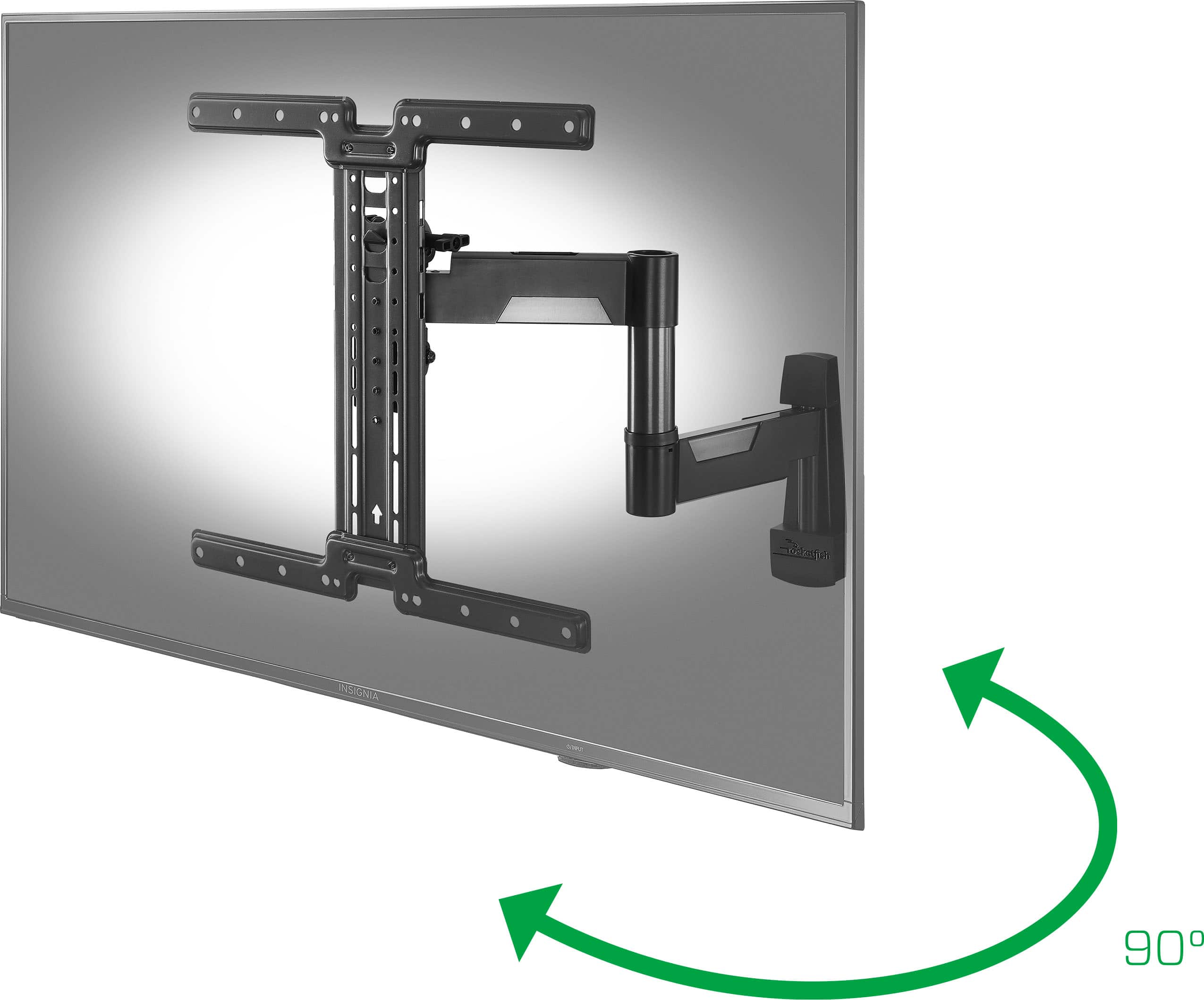 Alt View 15. Rocketfish™ - Full-Motion TV Wall Mount for Most 32”-55” TVs - Black.
