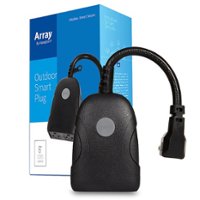 Array by Hampton - Outdoor Smart Wi-Fi Plug - Black - Front_Zoom